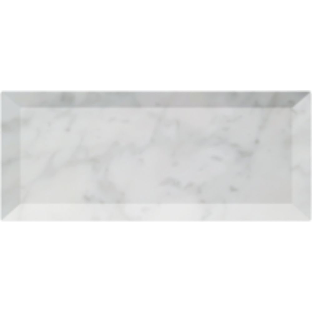 Belluno Designs HIGHCAR-36 Bianco Carrara 3" x 6" High Beveled Polished Wall Tile